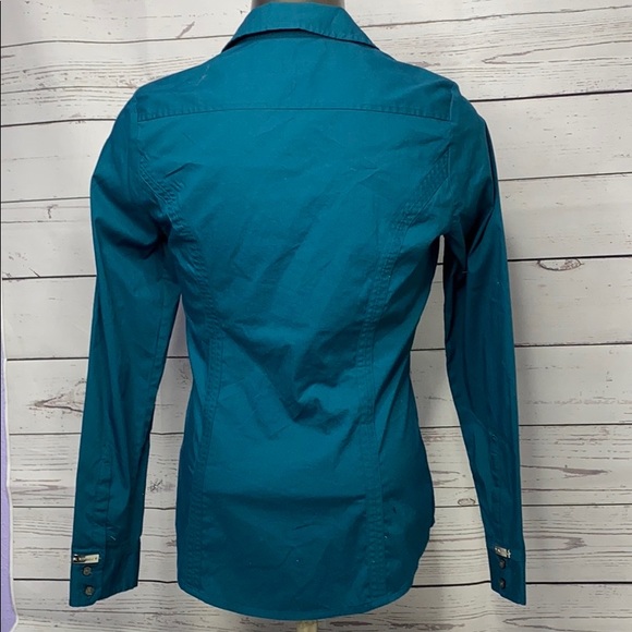 Express Blue Button Down - Picture 2 of 3